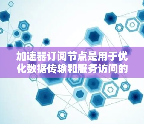 加速器订阅节点是用于优化数据传输和服务访问的技术，通过将内容存储在多个位置，提高访问速度和效率。以下是对这一概念的详细解析