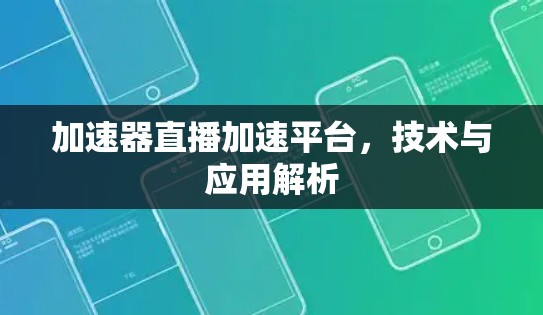 加速器直播加速平台,技术与应用解析 加速器直播加速平台,技术与应用解析