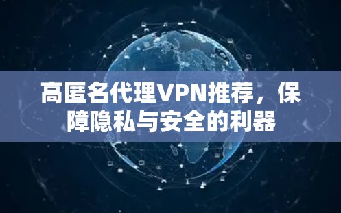 高匿名代理VPN推荐,保障隐私与安全的利器 高匿名代理VPN推荐,保障隐私与安全的利器