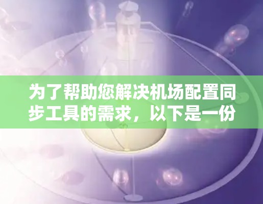 为了帮助您解决机场配置同步工具的需求，以下是一份详细的分析和建议